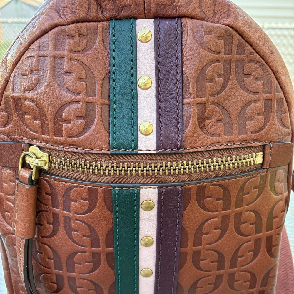Fossil Megan Brown Leather Backpack - Picture 2 of 16